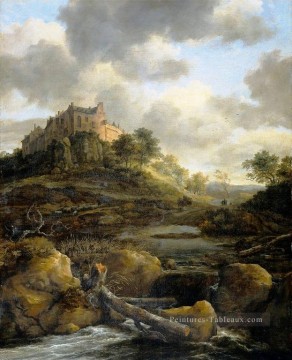 Château paysage Jacob Isaakszoon van Ruisdael Peinture à l'huile